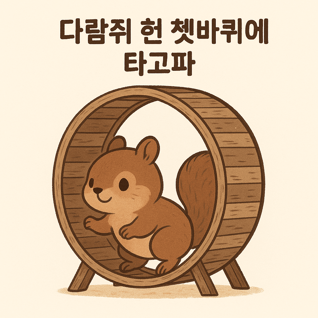 다람쥐 헌 쳇바퀴에 타고파
